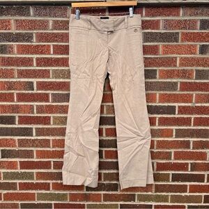 The Limited Tan Beige Mid Rise Cropped Flare Drew Fit Dress Pants Trousers